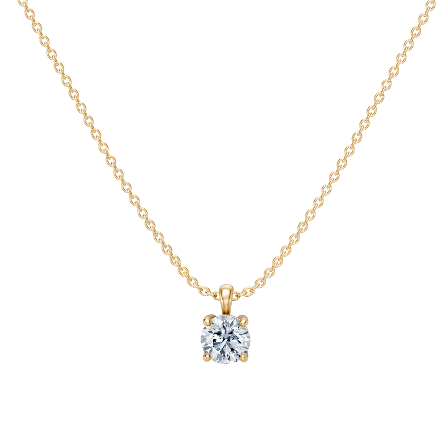 Solitaire Round Necklace