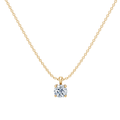 Solitaire Round Necklace