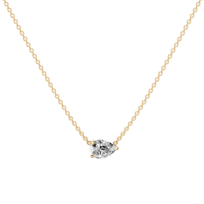 Solitaire Pear Necklace