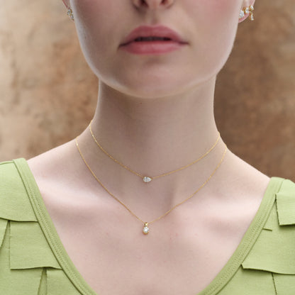 Solitaire Pear Necklace