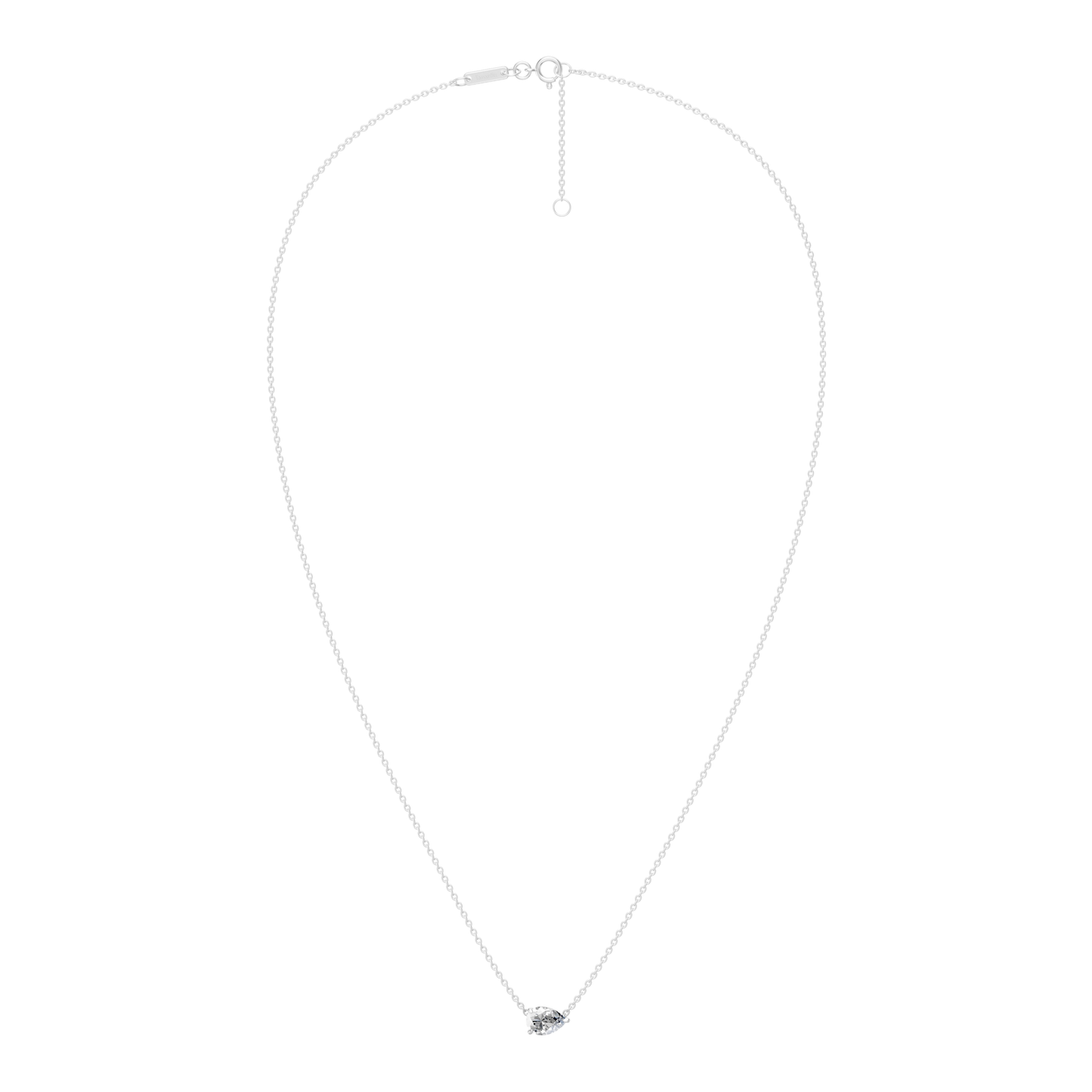 Solitaire Pear Necklace